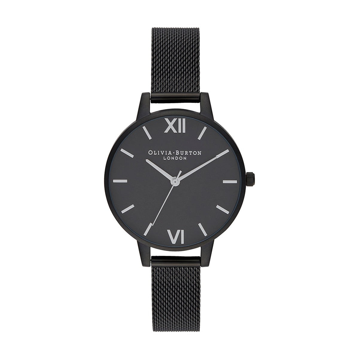 Køb OLIVIA BURTON - AFTER DARK MIDI SILVER MATTE MESH  - MODEL: OB16AD51 hos Guldsmed Smeds