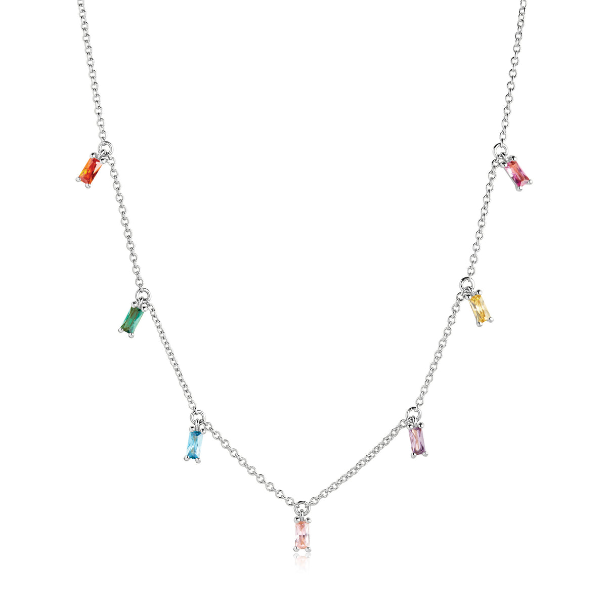 Køb SIF JACOBS - PRINCESS BAGUETTE HALSKÆDE - MODEL: SJ-C1074-XCZ-SS hos Guldsmed Smeds