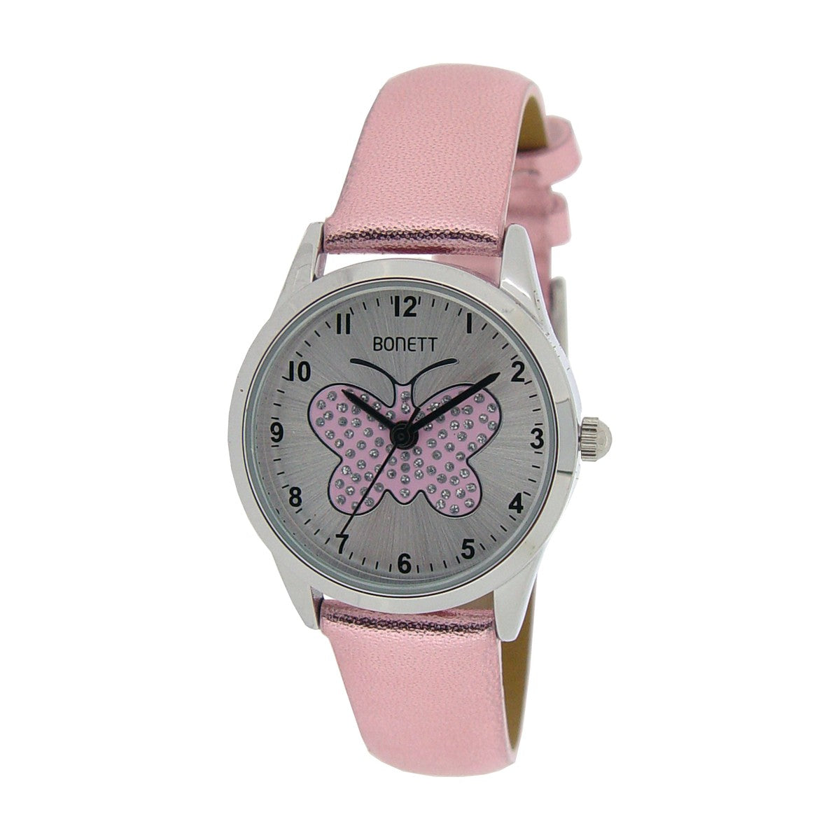 Køb Bonett - pink pigeur m. sommerfugl - Modelnr.: 1474P hos Guldsmed Smeds