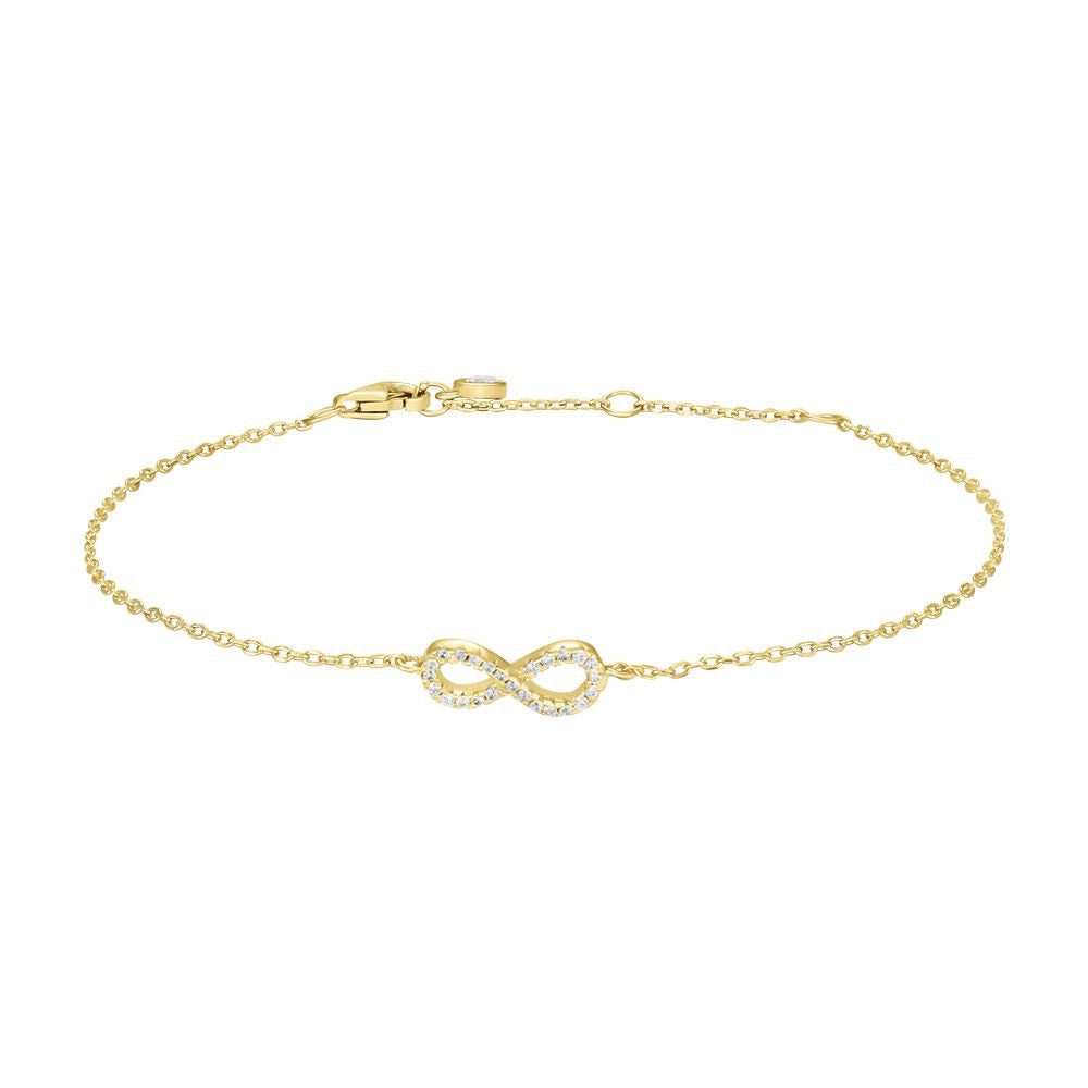 Køb Joanli Nor - Forgyldt sølv armbånd uendeligheds tegn m. cz - Modelnr.: 845 037-3 hos Guldsmed Smeds