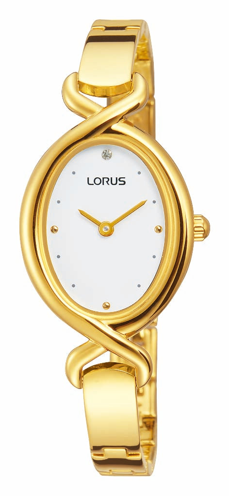 Køb Lorus -  Dameur gulddublé med lænke oval  - Model: RRW64EX9 hos Guldsmed Smeds