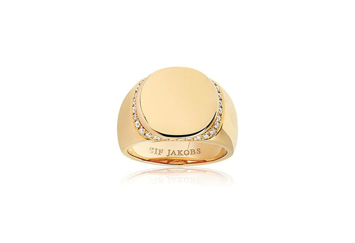 SIF JAKOBS - Follina Ring forgyldt m. zir - Model: R1063-CZ/YG)