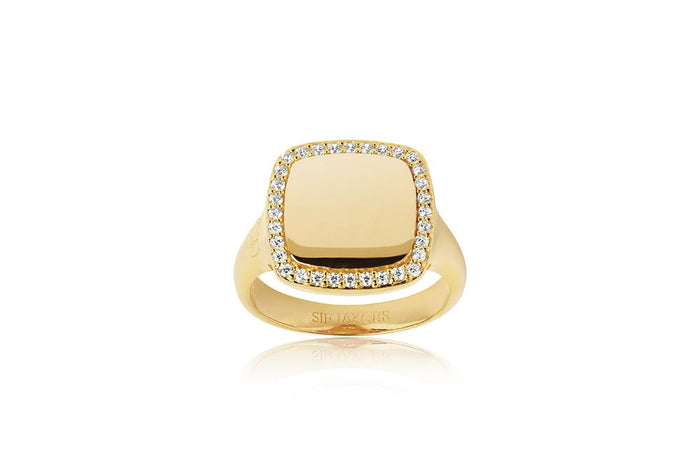 SIF JAKOBS - FOLLINA QUADRATO RING - MODEL: SJ-R11584-CZ-YG