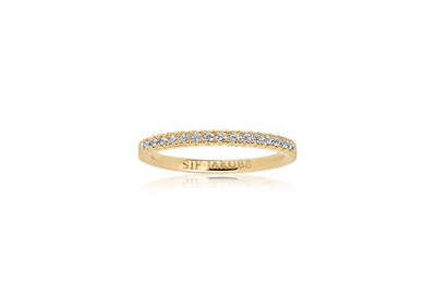 Køb SIF JACOBS - ELLERA FORGYLDT SØLV RING - MODEL: SJ-R2869-CZ(YG) hos Guldsmed Smeds