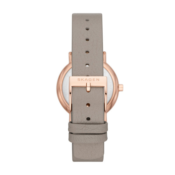 Skagen - Dame ur i rose gold med grå læderrem, FREJA - Model: SKW3060