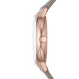 Skagen - Dame ur i rose gold med grå læderrem, FREJA - Model: SKW3060