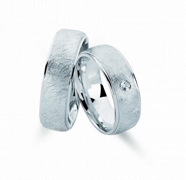 Køb Nuran - vielses- og forlovelsesringe i sølv med zirkon - Modelnr.: SL5300 hos Guldsmed Smeds