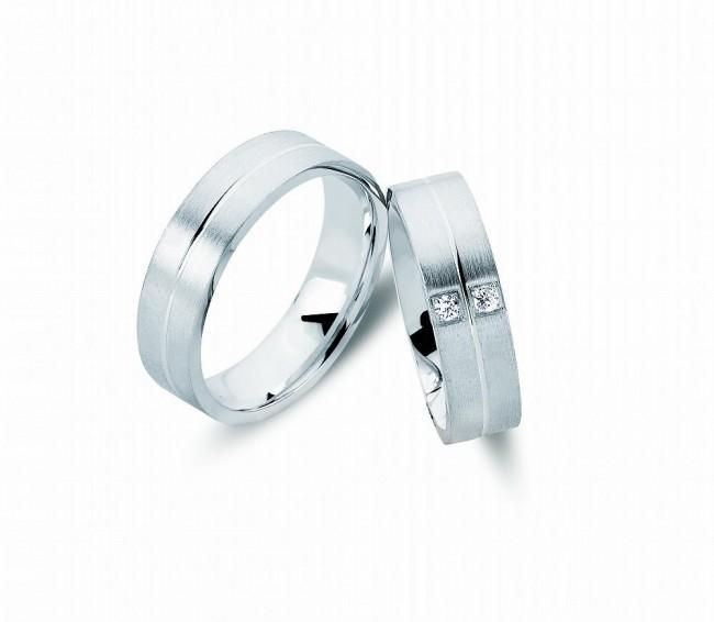 Køb Nuran - vielses- og forlovelsesringe i sølv med zirkon - Modelnr.: SL5306 hos Guldsmed Smeds