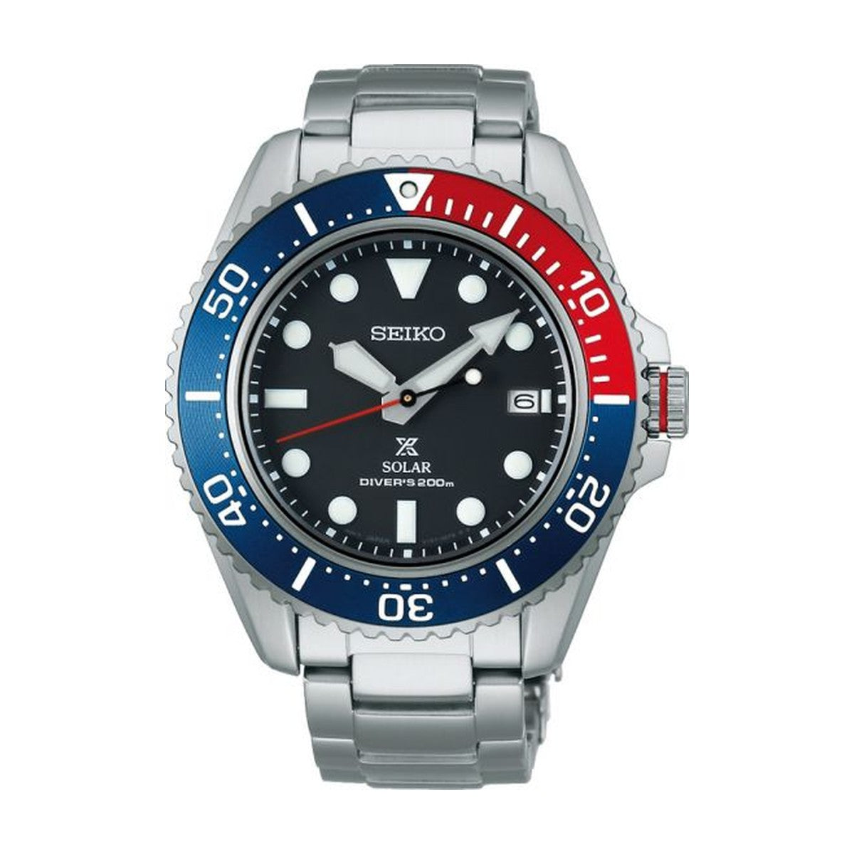 Seiko -  SOLAR PROSPEX DIVER 200m herreur med lænke - Model: SNE591P1