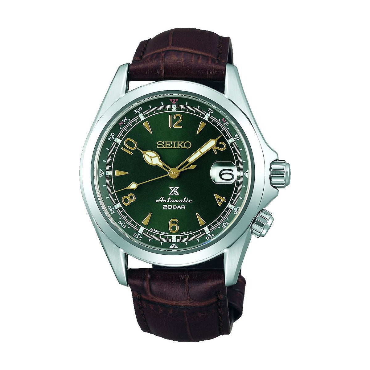 Seiko Alpinist - Prospex Automatic herreur stål med læderrem - Model: SPB121J1