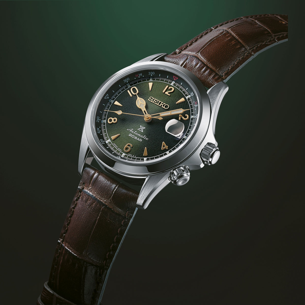 Seiko Alpinist - Prospex Automatic herreur stål med læderrem - Model: SPB121J1