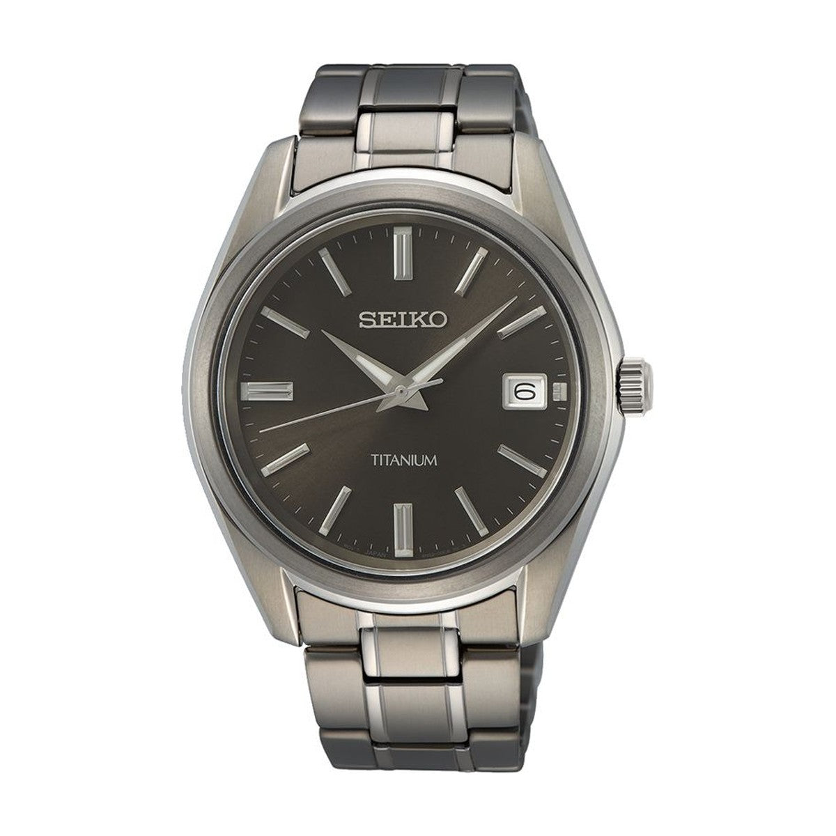 Seiko - Herreur titan med lænke og dato - Model: SUR375P1