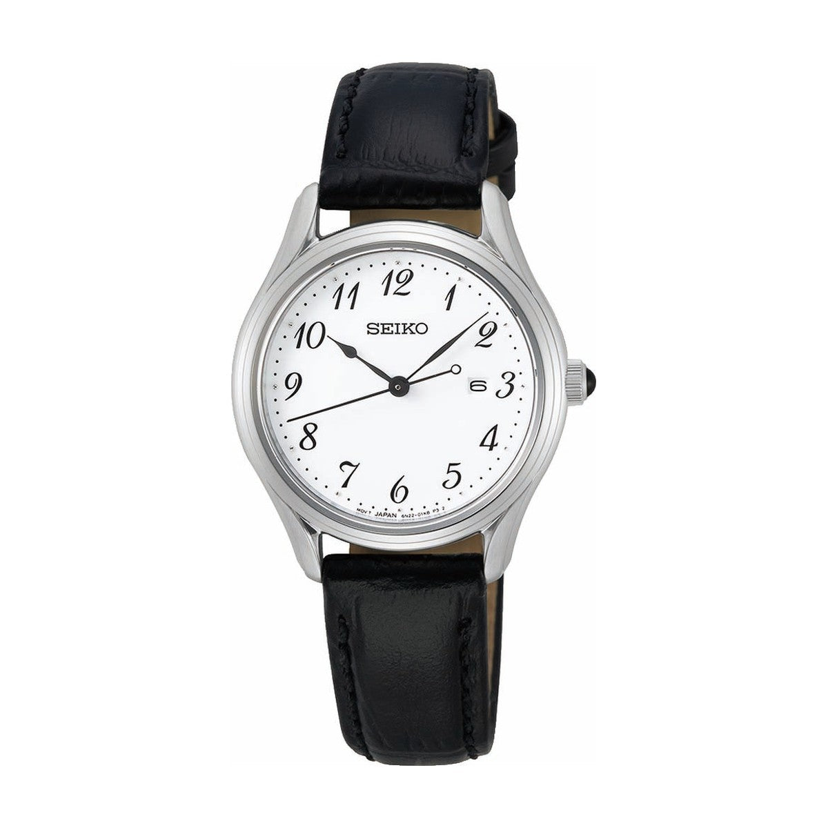 Køb Seiko - Dameur stål med rem, dato, 50m - Model: SUR639P1 hos Guldsmed Smeds