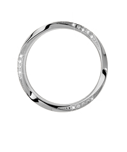 Køb Christina Design Topring - 32MM - Wave, steel, 15 sapphires - Modelnr: TCS32-WAVE-15W hos Guldsmed Smeds
