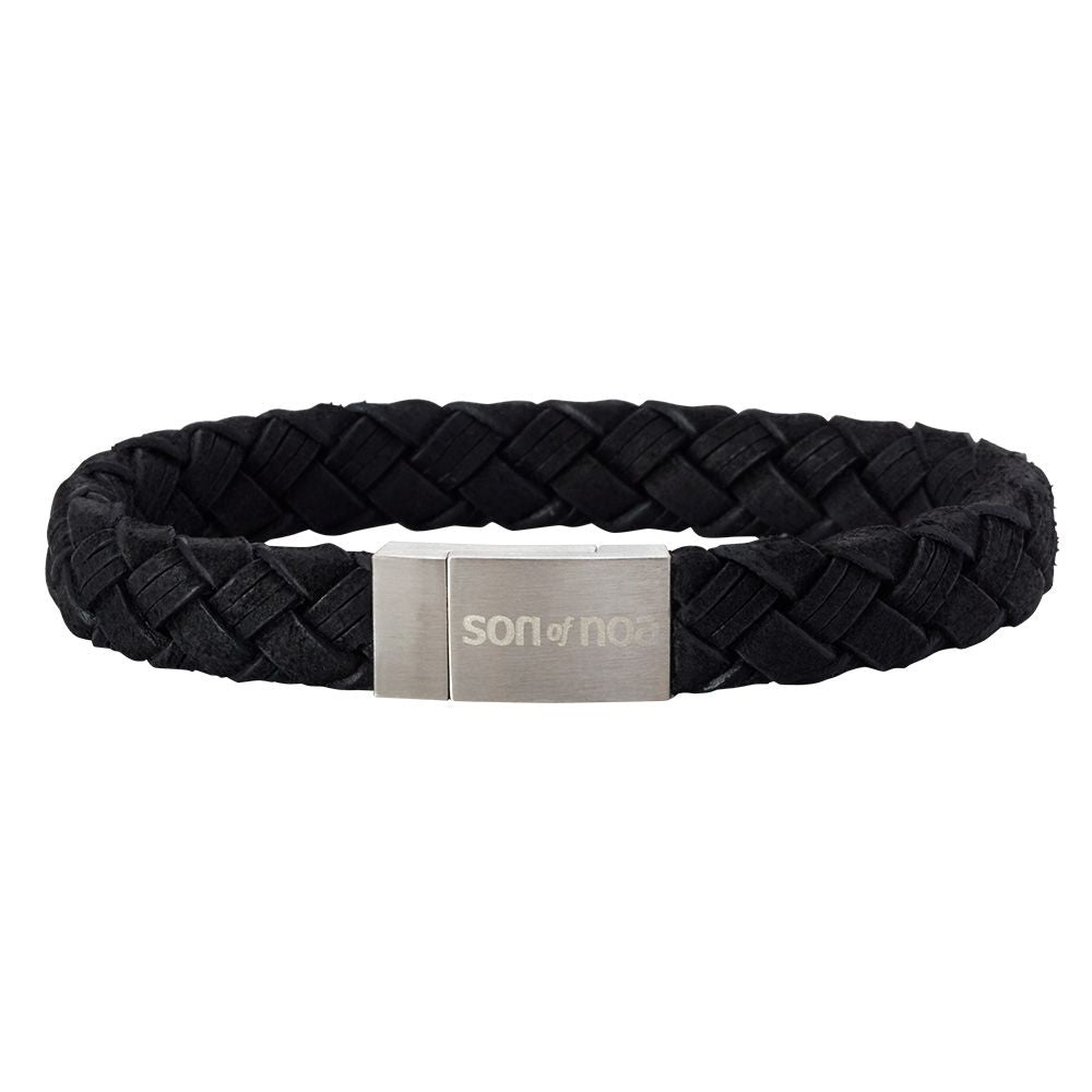 Køb Son of noa - SON bracelet black leather 21cm 10mm - Model: 897 003-BLACK21 hos Guldsmed Smeds
