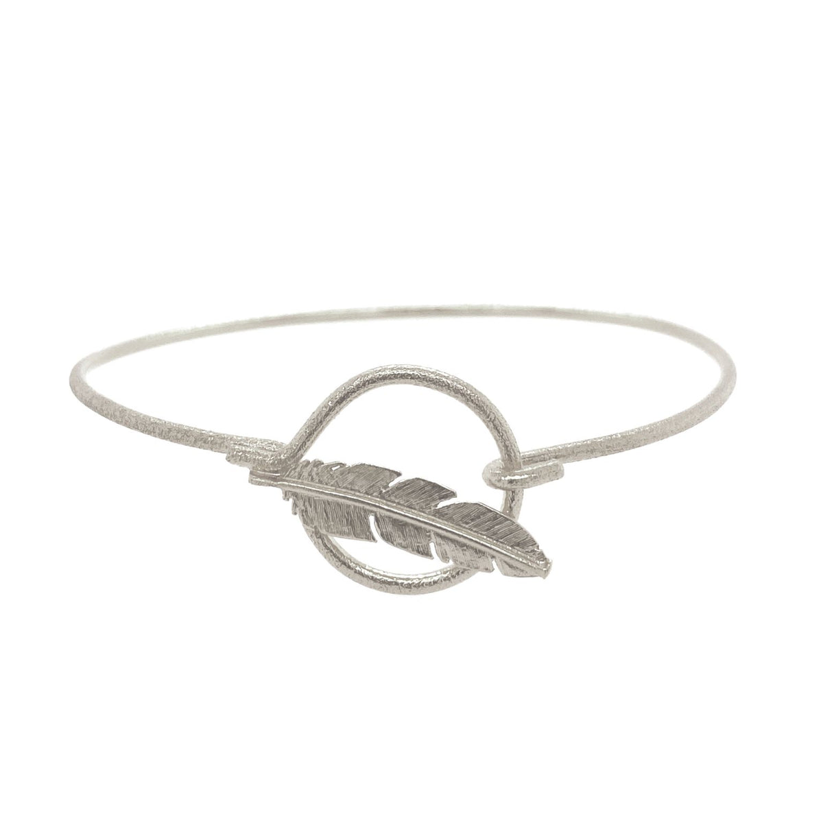 Køb Heiring - armring med Fjer & dreamcatcher - rhod - Model: HE-51-6-10RH hos Guldsmed Smeds