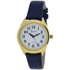 Køb Bonett - Forgyldt dame ur med sort læderrem - Modelnr.: 511 hos Guldsmed Smeds