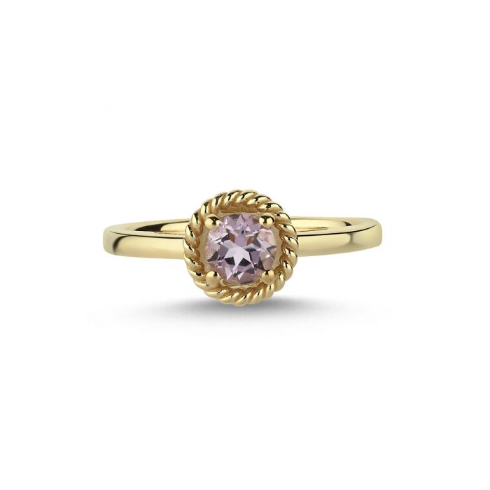 Nuran - 14 kt. ring DARLING med pink ametyst - Model: A2213 PA RG