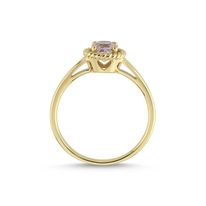 Nuran - 14 kt. ring DARLING med pink ametyst - Model: A2213 PA RG