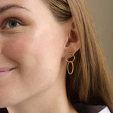 Pernille Corydon - Double Twisted - Øreringe, forgyldt sølv - Model: E-228-GP