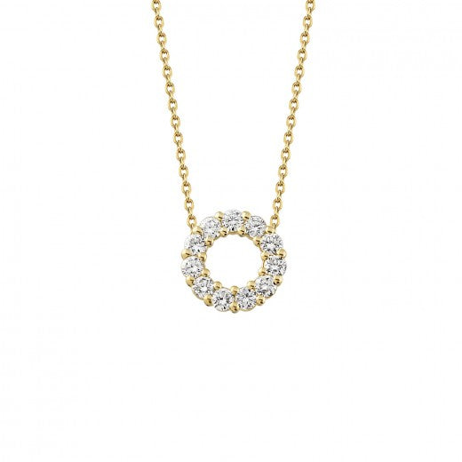 Køb Nuran - Emma, 14kt. guld halskæde med diamant 11 x 0,03 w/si - Model: V1050 033 RG hos Guldsmed Smeds