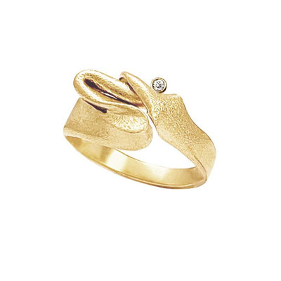 Heiring - Forgyldt MILLE ring med 0,02 w/vs brillant - Model: 53-3-74BR-FG