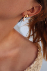 Jeberg Jewellery - Forgyldt - Seashell Ørestikker, 7mm - Model: 50820