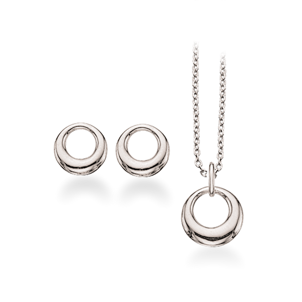 Køb Scrouples - Smykkesæt blank cirkel sølv - Model nr.: PX1051 hos Guldsmed Smeds