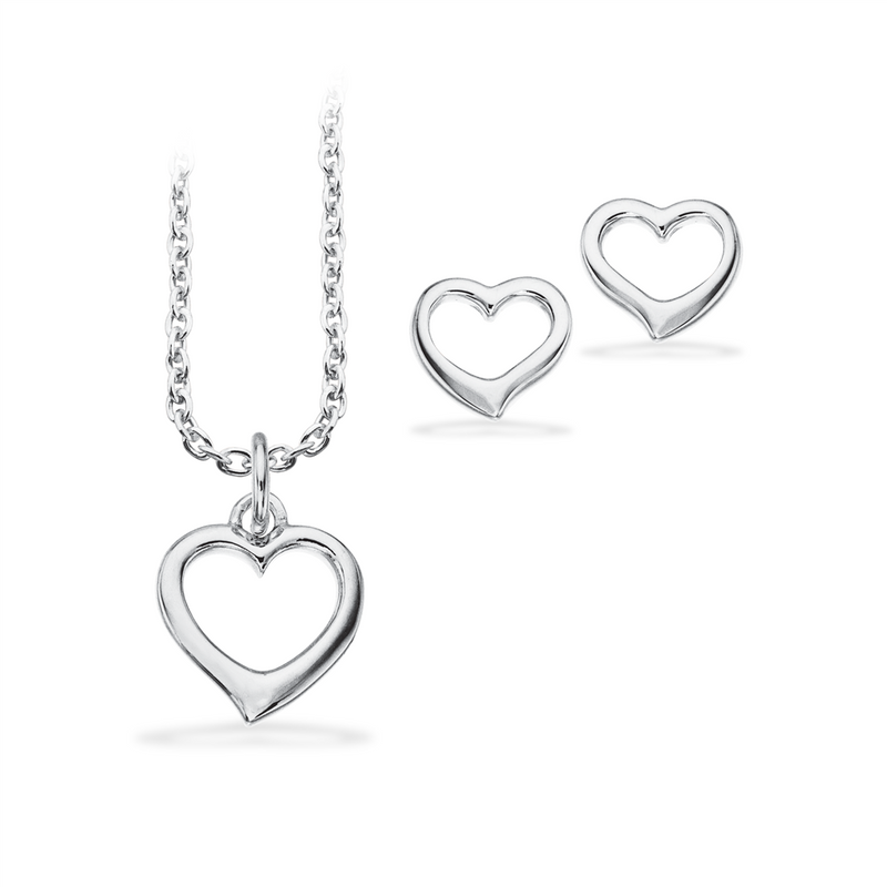 Scrouples - Sølv smykkesæt hjerte - Model: PX1125