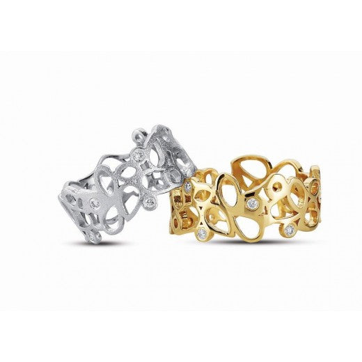 Køb Nuran - 14kt. hjertering m. 0,10ct w/vs brillanter - Model: R2930 010 hos Guldsmed Smeds