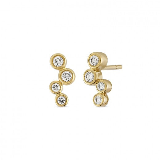 Køb Nuran - Tube, 14kt. guld ørestikker med diamant 2 x 0,05 + 2 x 0,025ct w/si - Model: Ø1060 030 RG hos Guldsmed Smeds