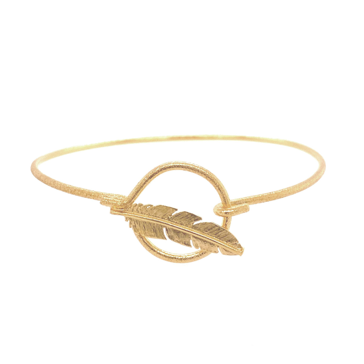 Køb Heiring - armring med Fjer & dreamcathcer - forgyldt - Model: HE-51-6-10FG hos Guldsmed Smeds